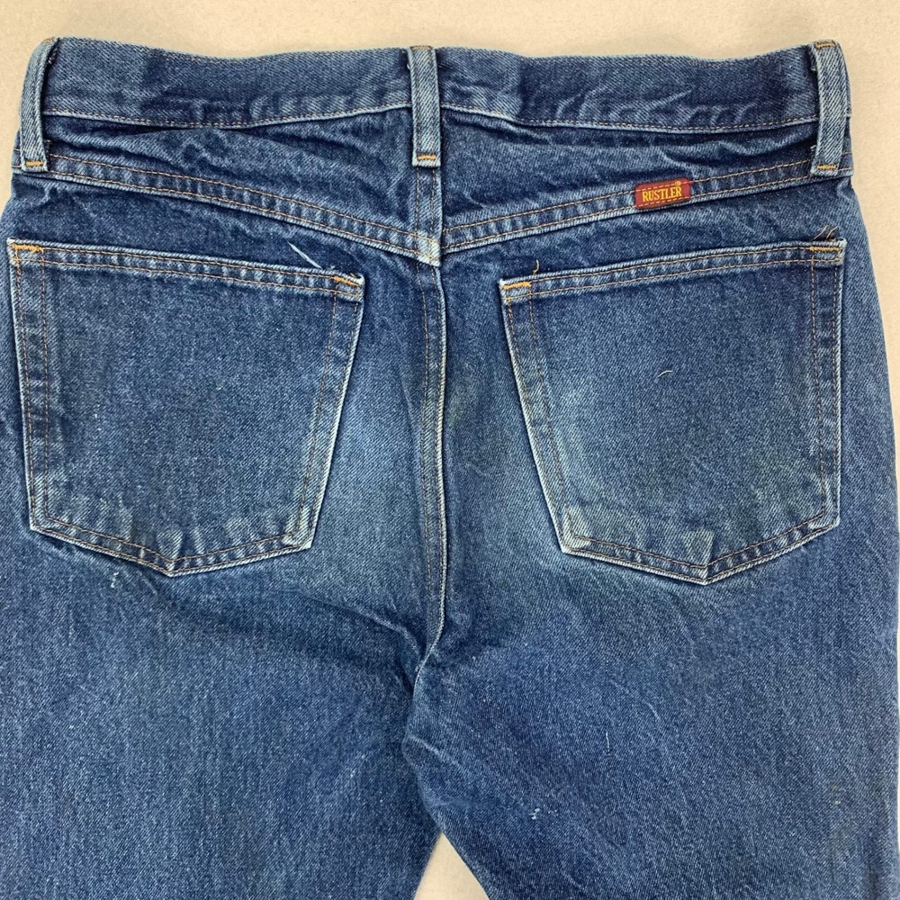 Rustler Jeans Mens 32x34 Boot Cut Faded Distressed Cowboy Retro Workwear Rodeo‎ - Picture 3 of 14